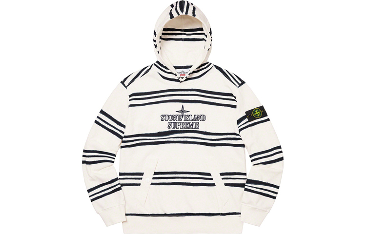 【代購】Supreme Stone Island Warp Stripe Hooded Sweatshirt