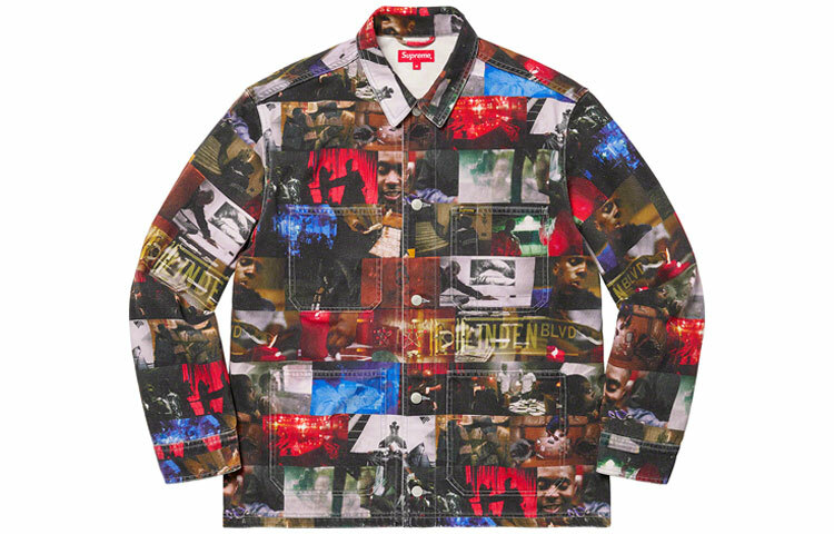 【代購】Supreme Nas And Dmx Collage Denim Chore Coat