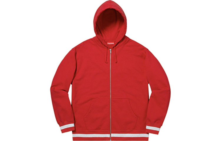 【代購】Supreme Old English Stripe Zip Up Sweatshirt