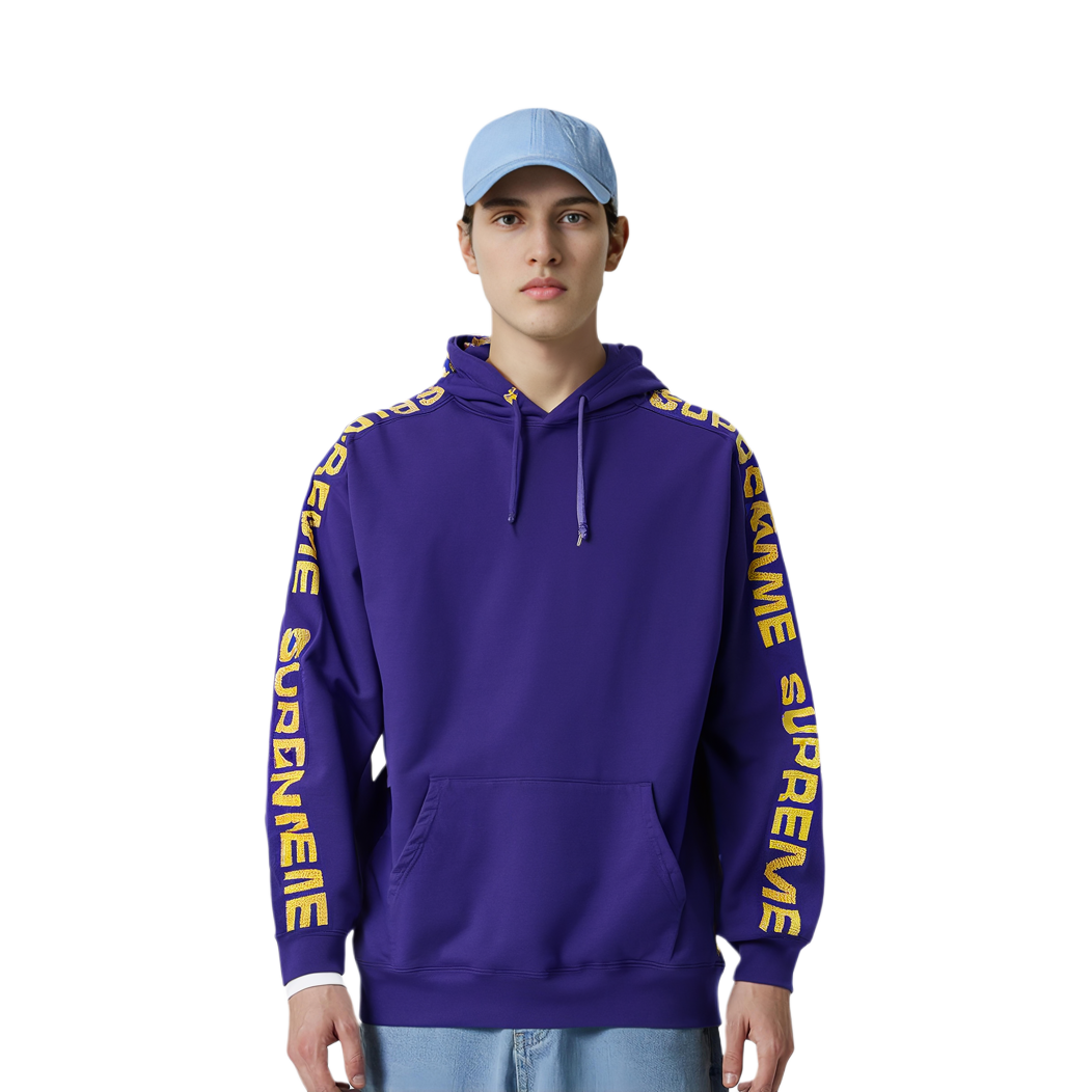 【代購】Supreme Metallic Rib Hooded Sweatshirt