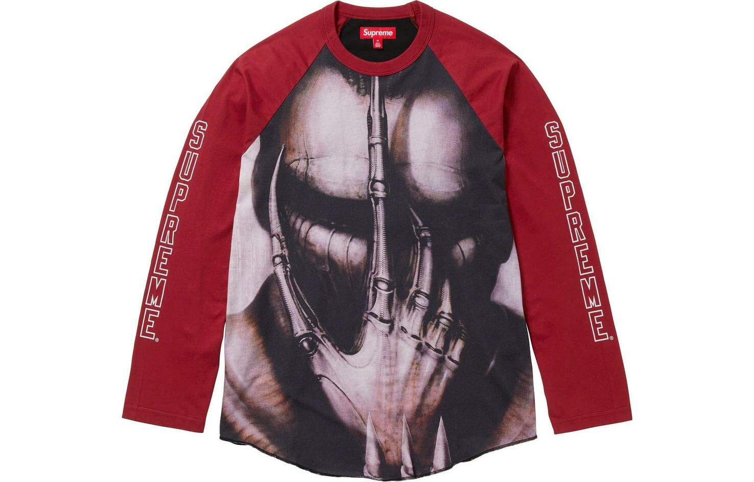 【代購】Supreme H.R. Giger Raglan L/S Top