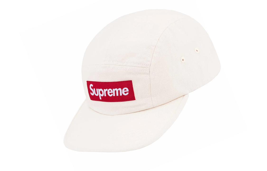 【代購】Supreme Cotton Leather Baseball Caps Unisex Beige
