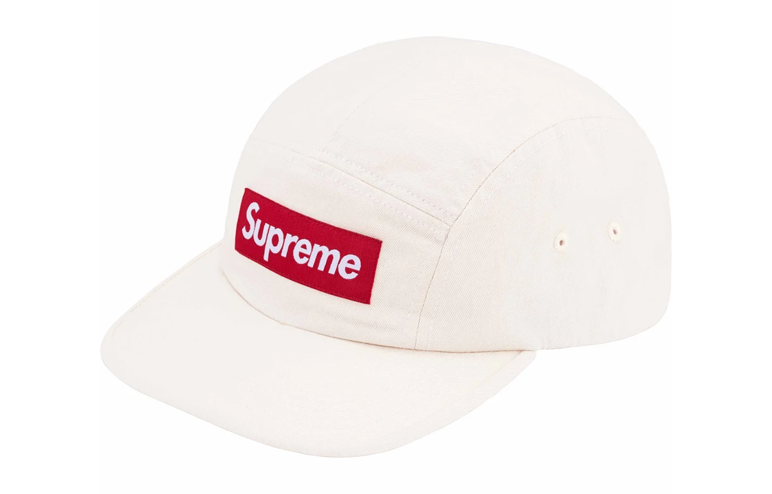【代購】Supreme Cotton Leather Baseball Caps Unisex Beige