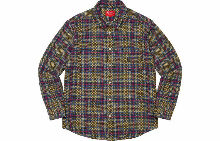 【代購】Supreme Basket Weave Plaid Shirt