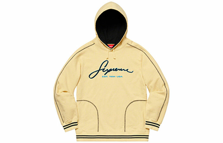 【代購】Supreme Contrast Embroidered Hooded Sweatshirt