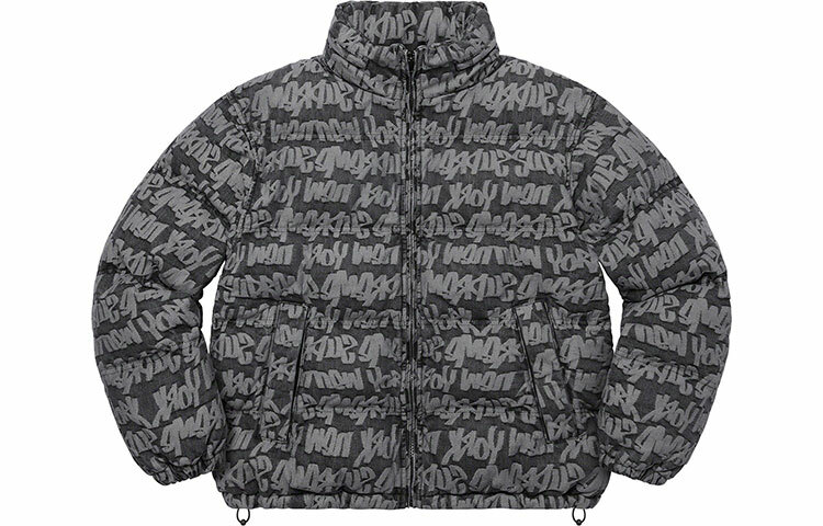 【代購】Supreme Fat Tip Jacquard Denim Puffer Jacket