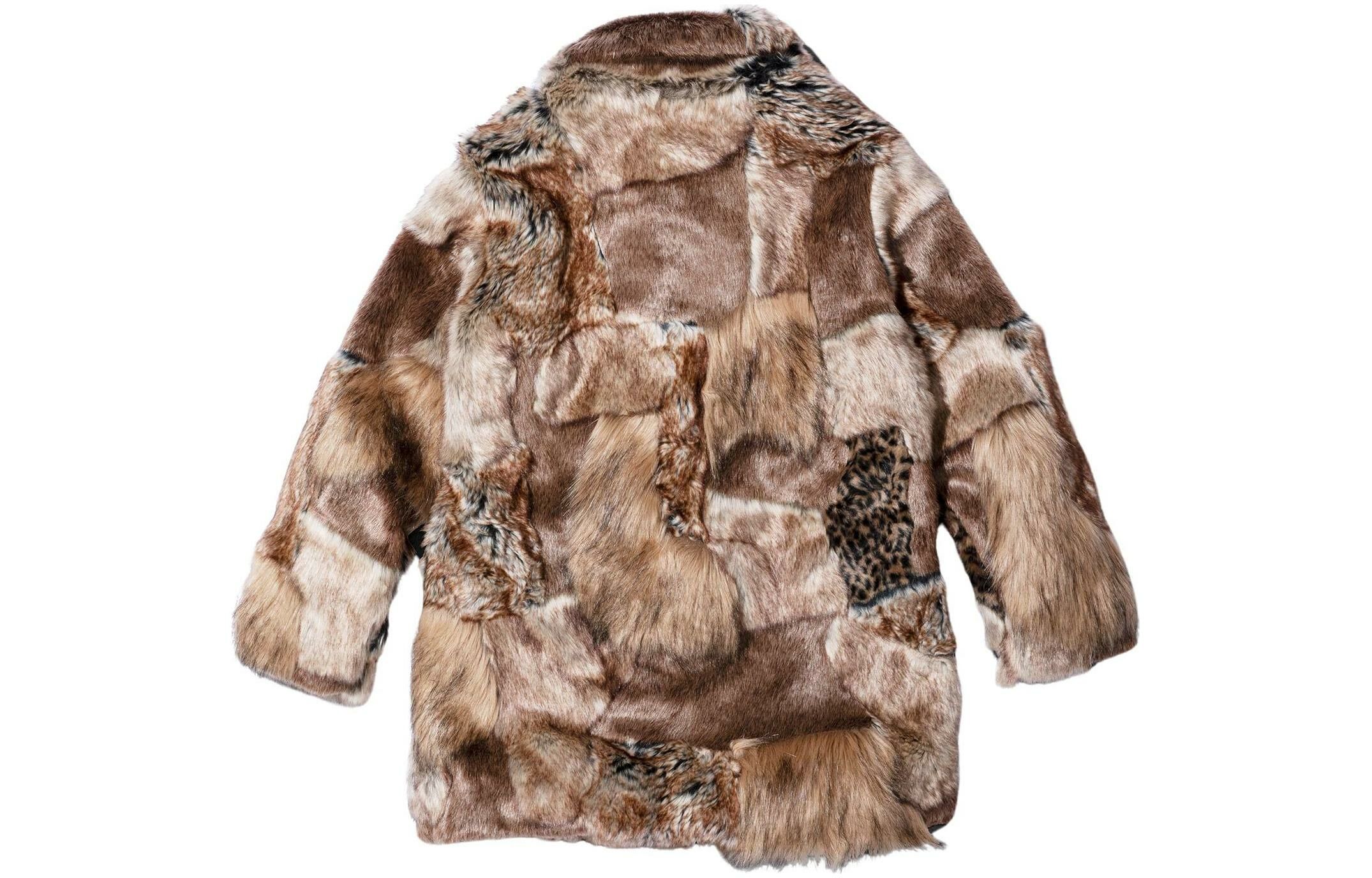 【代購】Supreme MM6 Maison Margiela Patchwork Faux Fur Coat