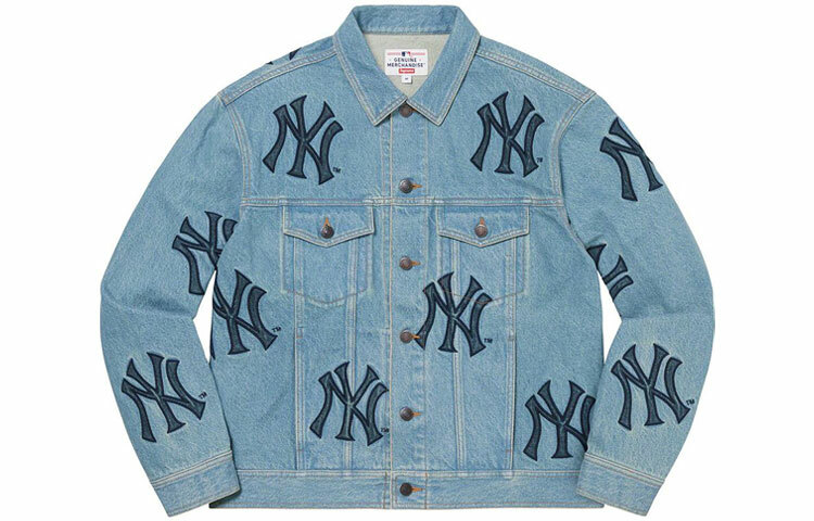 【代購】Supreme X New York Yankees Denim Trucker Jacket