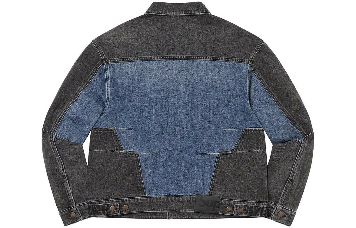 【代購】Supreme 2-Tone Paneled Denim Jacket