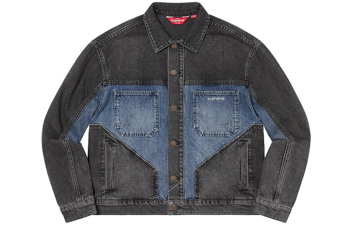 【代購】Supreme 2-Tone Paneled Denim Jacket