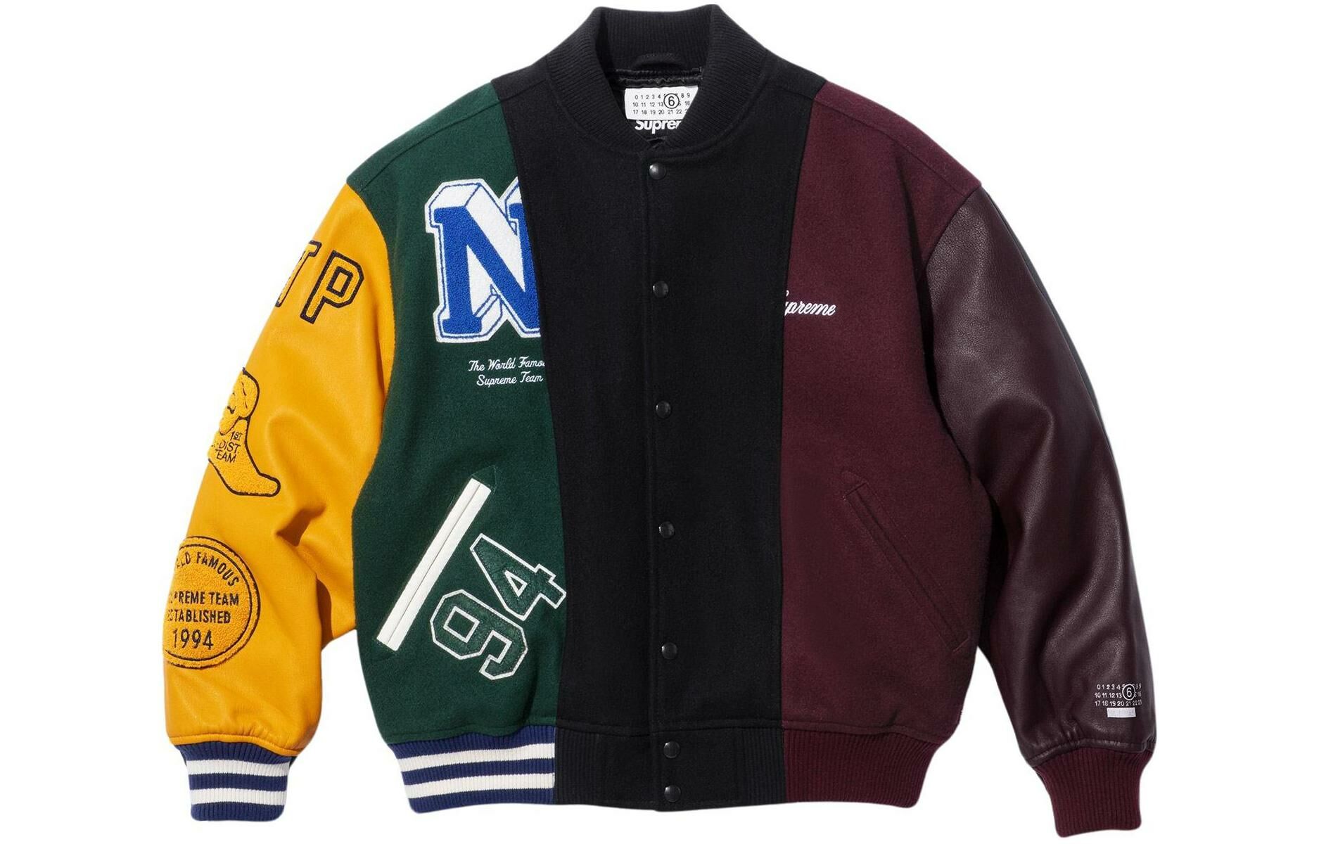 【代購】Supreme MM6 Maison Margiela Split Varsity Jacket