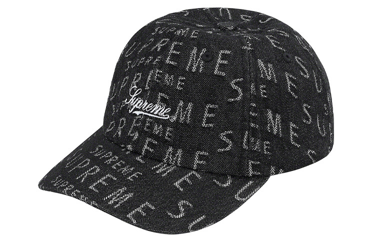 【代購】Supreme Warp Jacquard Logos Denim 6-Panel