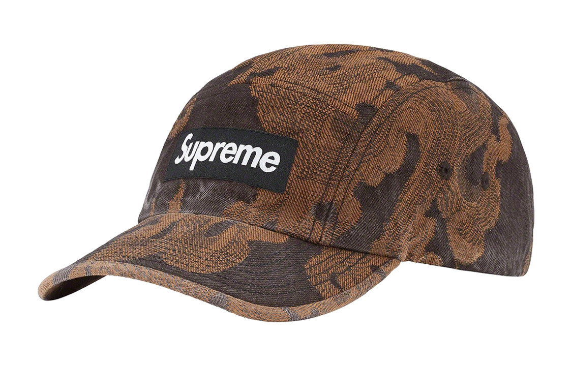 【代購】Supreme Flames Jacquard Denim Camp Cap
