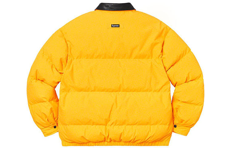 【代購】Supreme Leather Collar Puffy Jacket