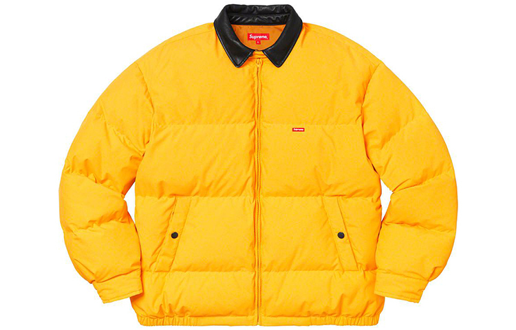 【代購】Supreme Leather Collar Puffy Jacket