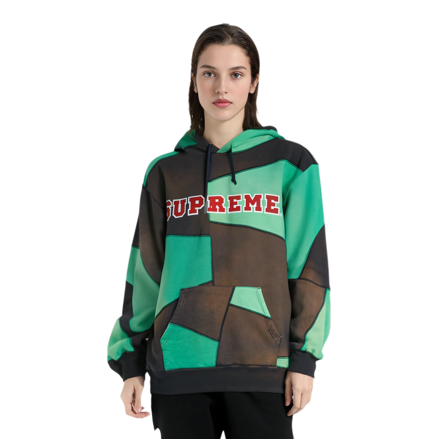 【代購】Supreme Patchwork Hooded Sweatshirt