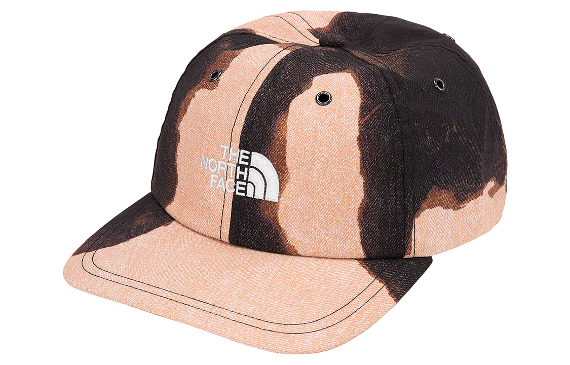 【代購】Supreme X The North Face Bleached Denim Print 6-panel Cap