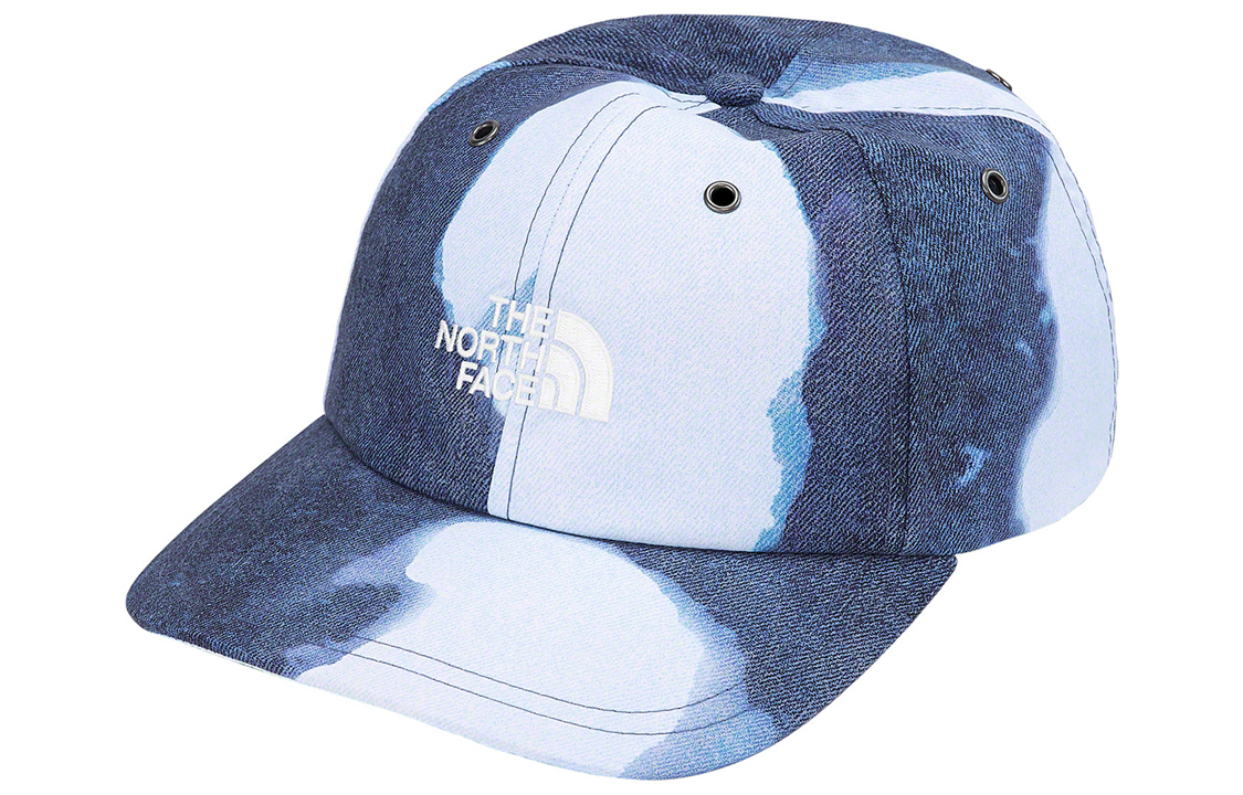 【代購】Supreme X The North Face Bleached Denim Print 6-panel Cap