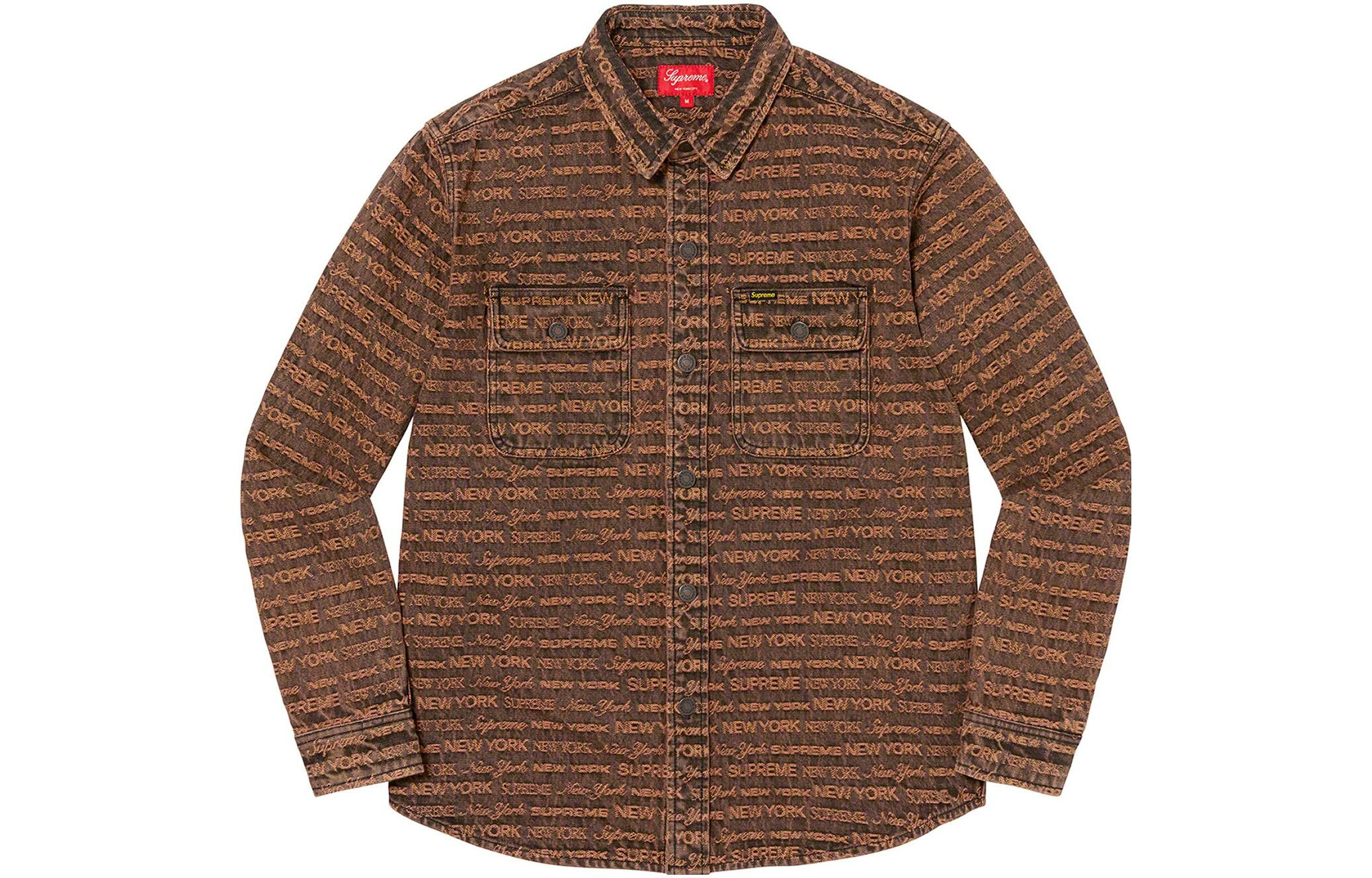 代購】Supreme Multi Type Jacquard Denim Shirt