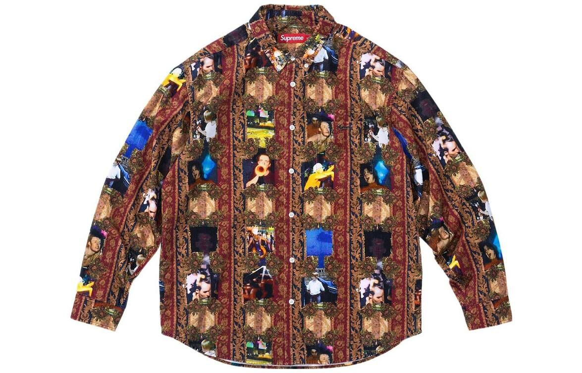 【代購】Supreme Mark Leckey Hardcore Printed Corduroy Shirt