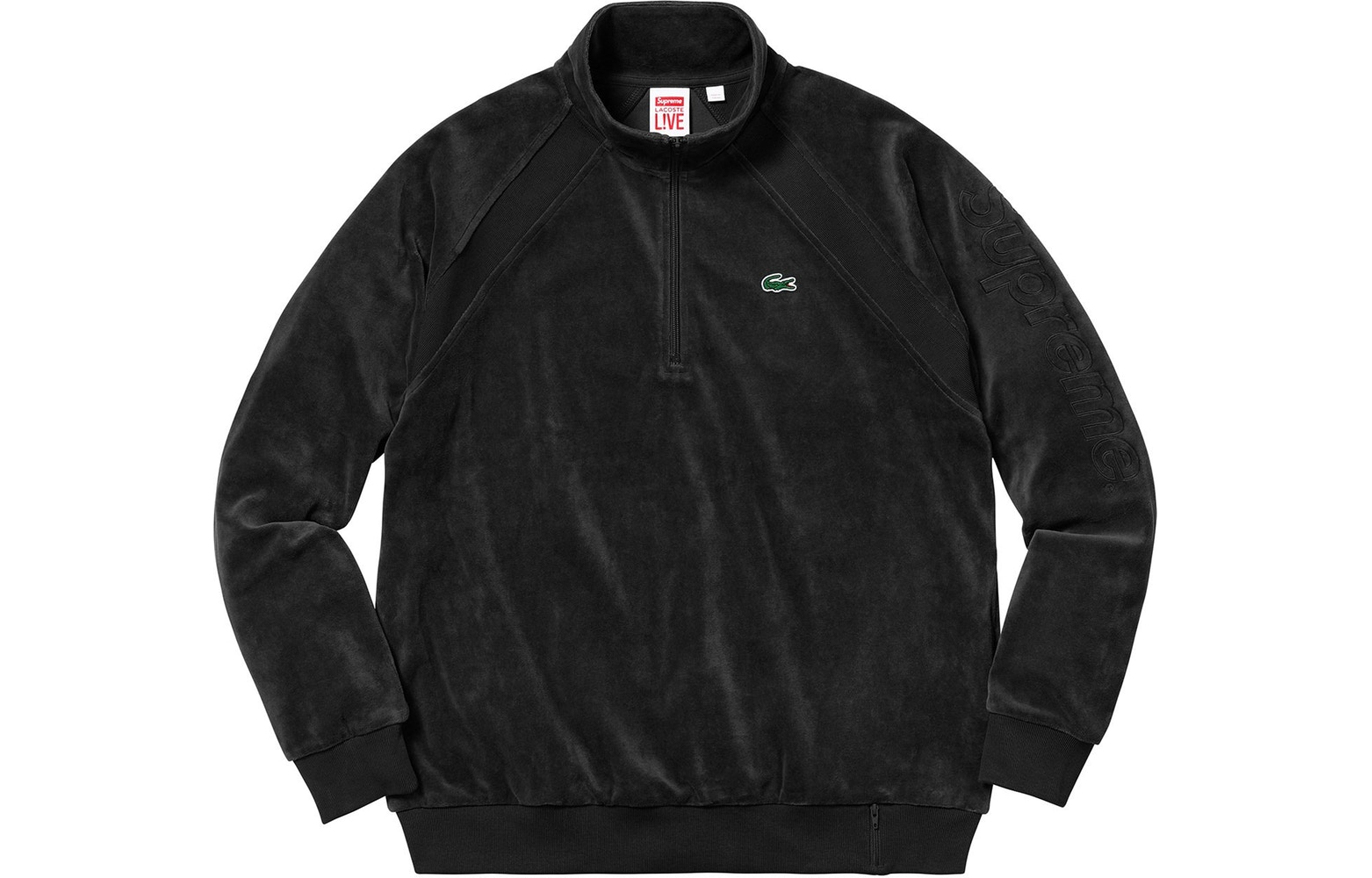 【代購】Supreme Lacoste Velour Half-Zip Track Top