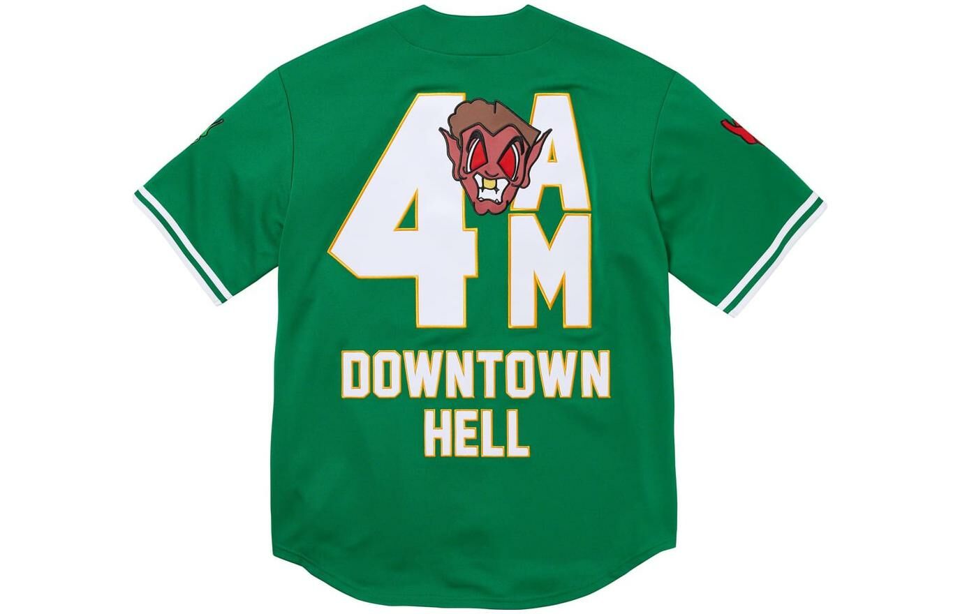 【代購】Supreme Mitchell & Ness Downtown Hell Baseball Jersey