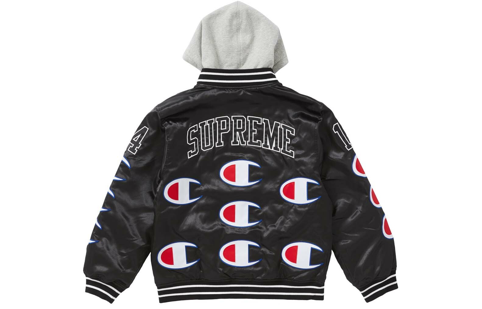 【代購】Supreme Champion Hooded Satin Varsity Jacket
