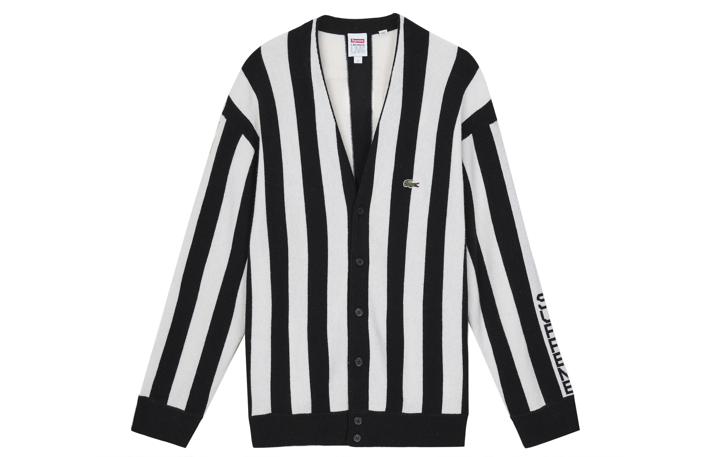 【代購】Supreme Lacoste Stripe Cardigan