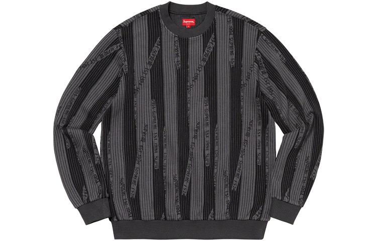 【代購】Supreme Textured Stripe Crewneck