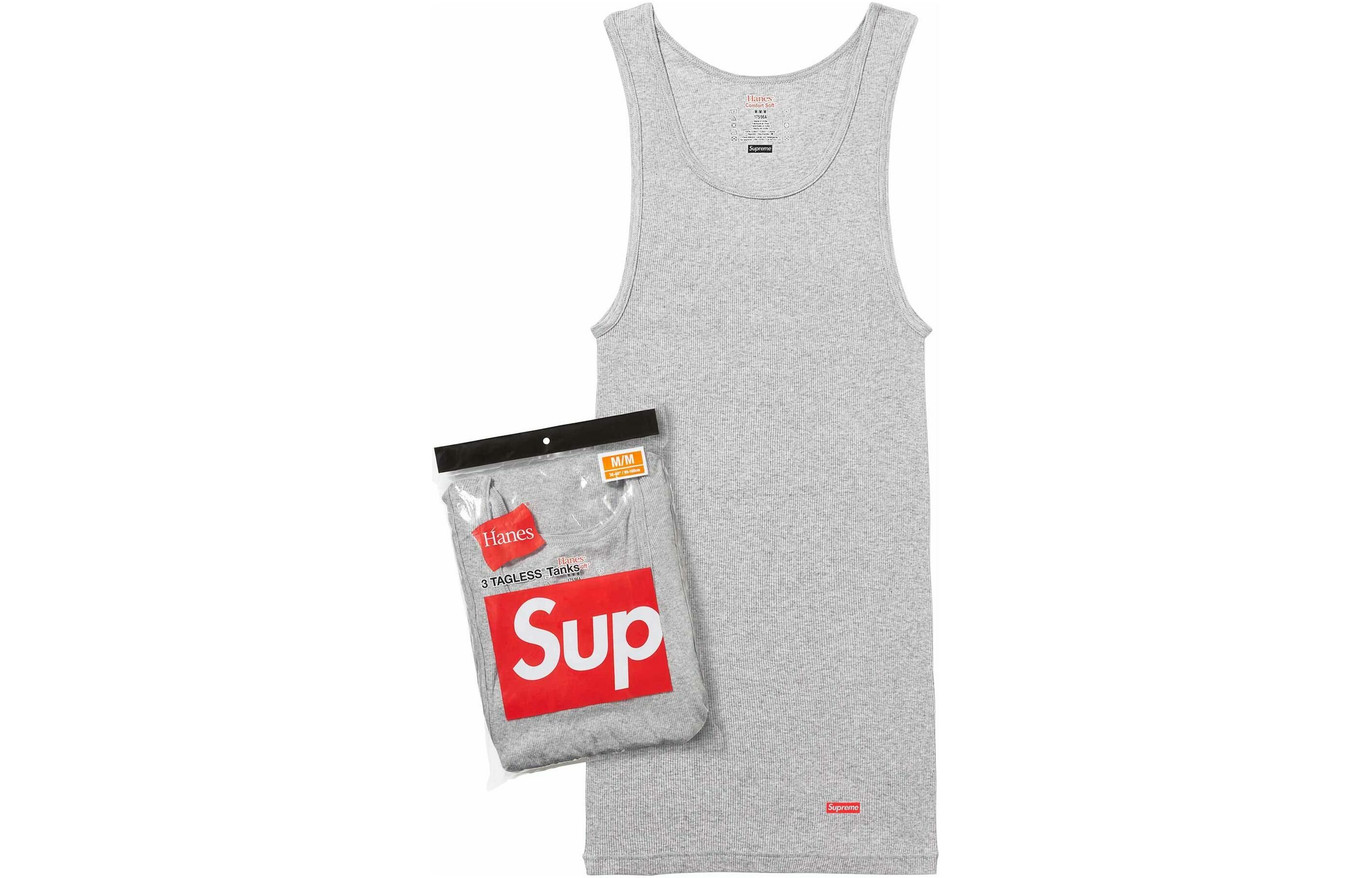 【代購】Supreme Hanes Tagless Tank Tops 3 Pack