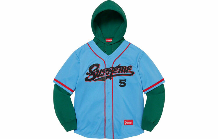 【代購】Supreme Baseball Jersey Hooded Sweatshirt