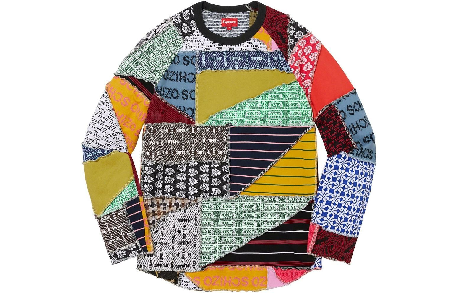 【代購】Supreme Patchwork Jacquard L/S Top