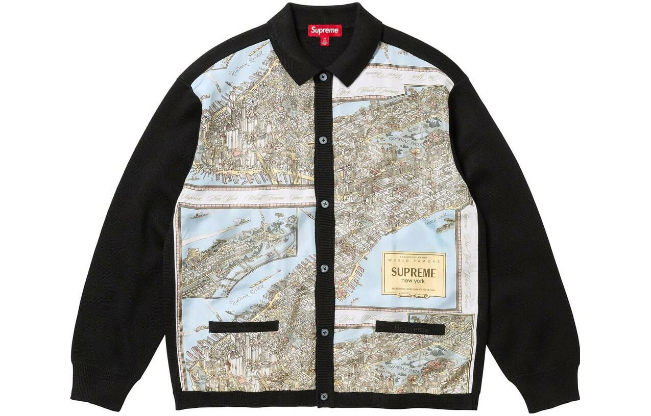 【代購】Supreme Silk Map Cardigan