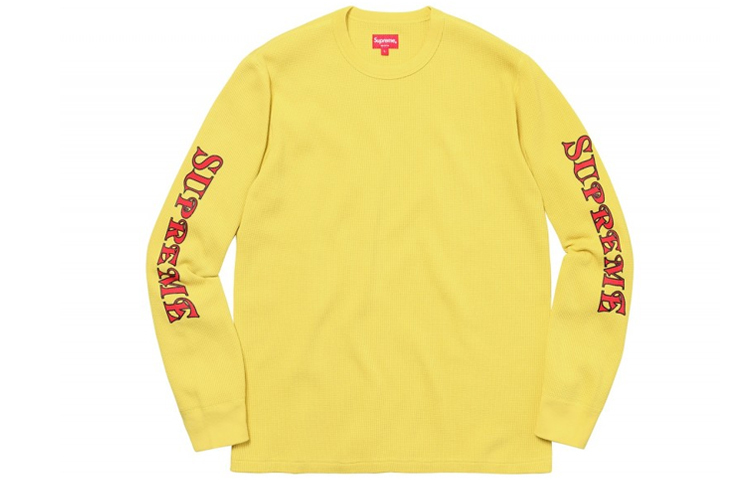 【代購】Supreme Sleeve Logo Waffle Thermal