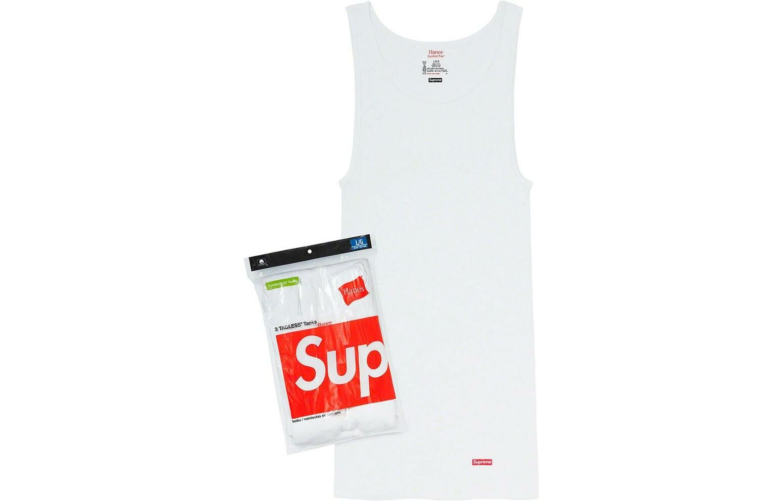 【代購】Supreme X Hanes Tank Tops 3 Pack