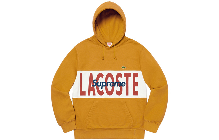 【代購】Supreme Lacoste Logo Panel Hooded Sweatshirt