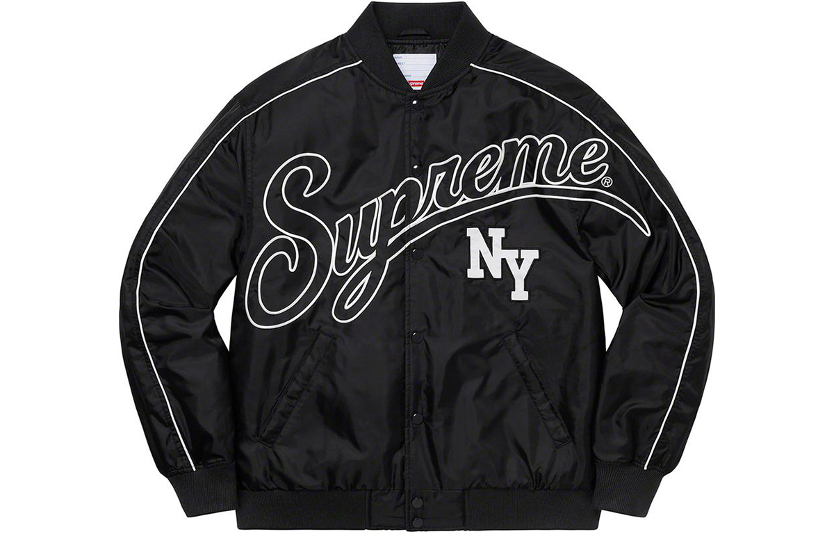 【代購】Supreme Contrast Script Varsity Jacket