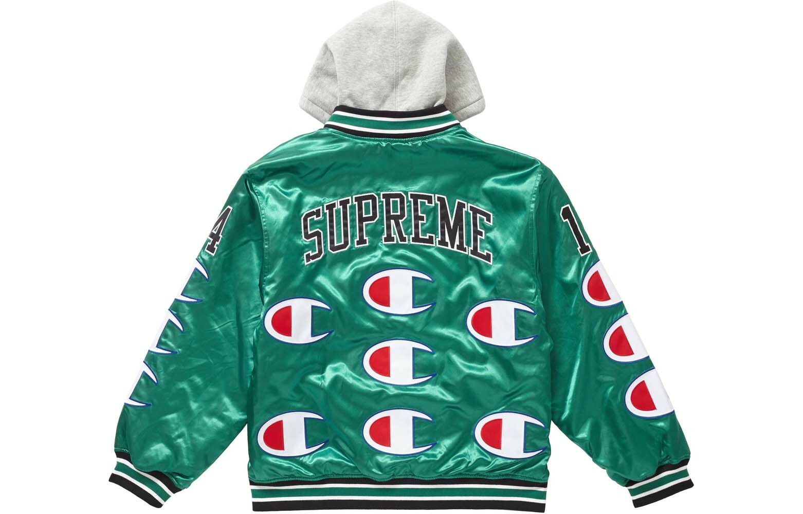 【代購】Supreme Champion Hooded Satin Varsity Jacket