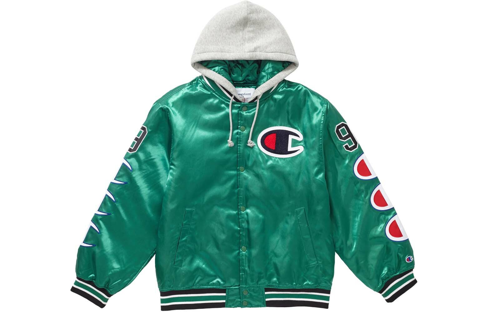 【代購】Supreme Champion Hooded Satin Varsity Jacket