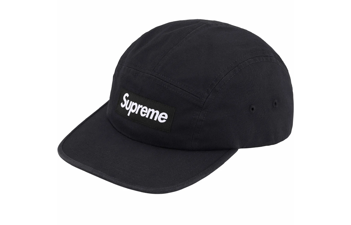 【代購】Supreme Cotton Leather Baseball Caps Unisex Black