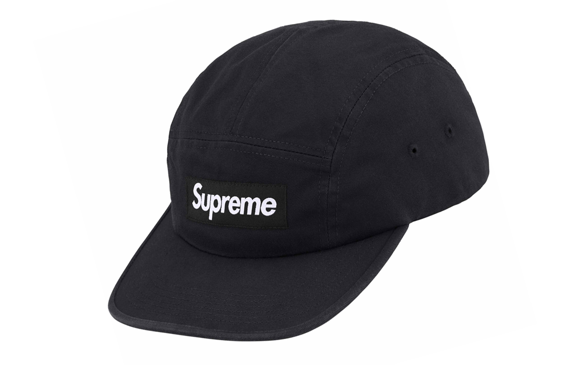 【代購】Supreme Cotton Leather Baseball Caps Unisex Black