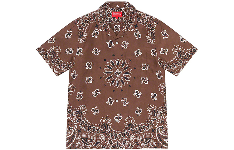 【代購】Supreme Bandana Silk S/S Shirt