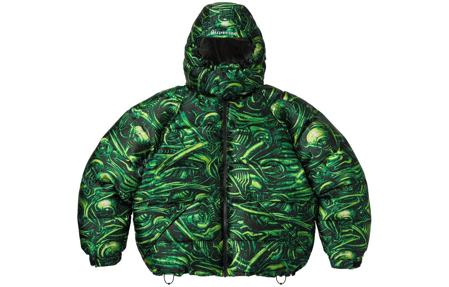 【代購】Supreme H.R. Giger Jacquard Down Puffer Jacket
