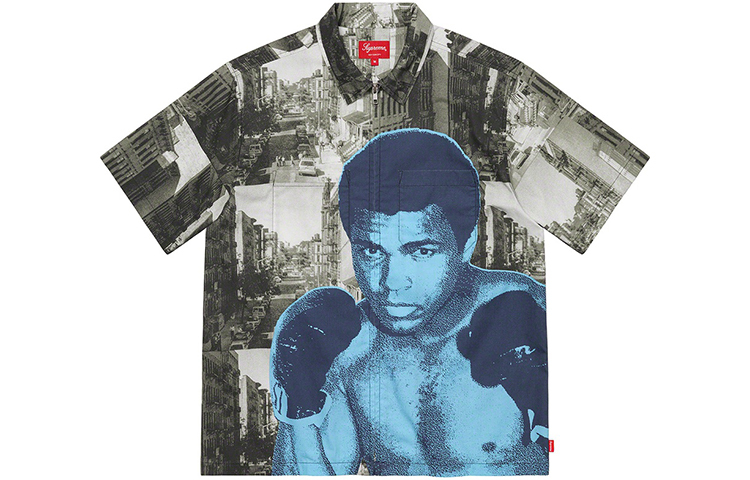 【代購】Supreme Muhammad Ali Zip Up Short-Sleeve Shirt