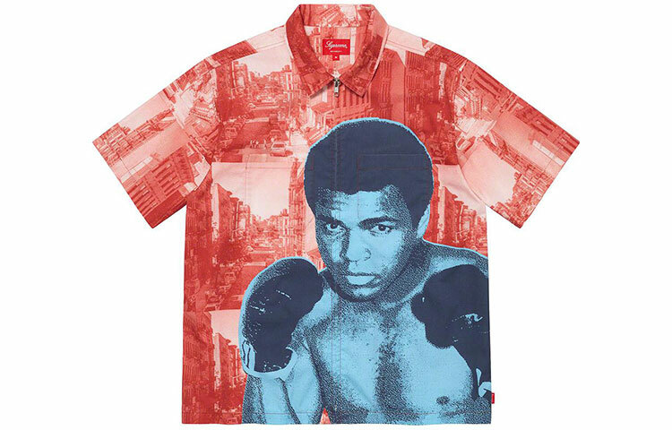 【代購】Supreme Muhammad Ali Zip Up Short-Sleeve Shirt