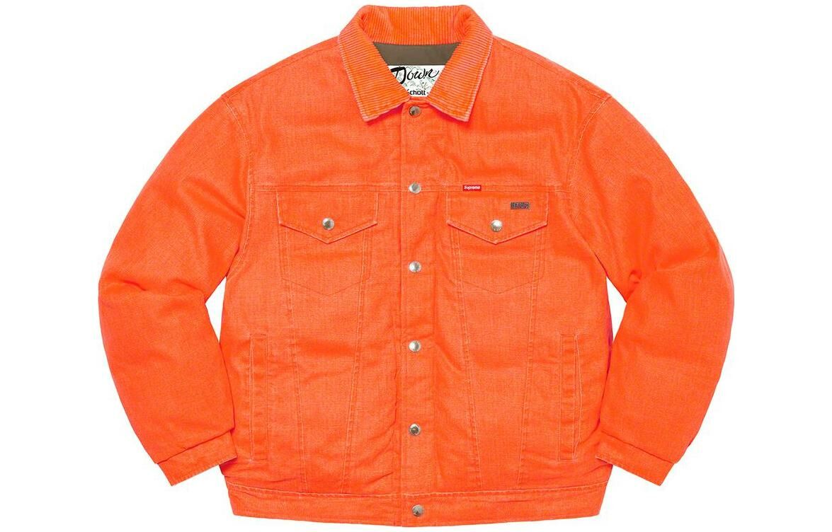 【代購】Supreme Schott Canvas Down Trucker Jacket