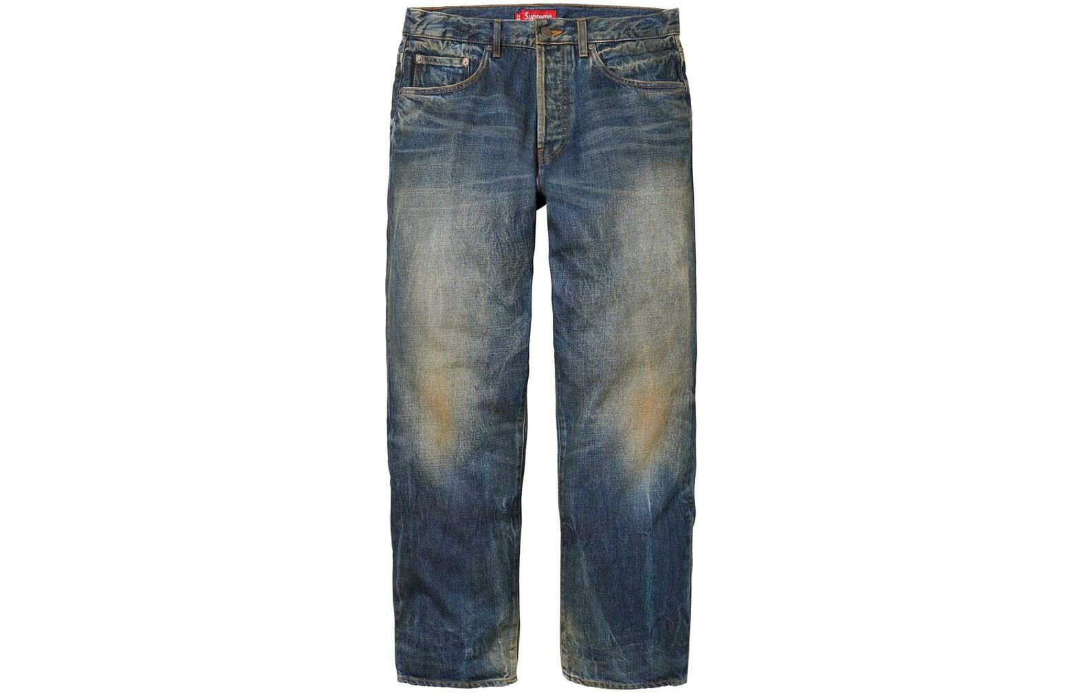 【代購】Supreme Distressed Loose Fit Selvedge Jean
