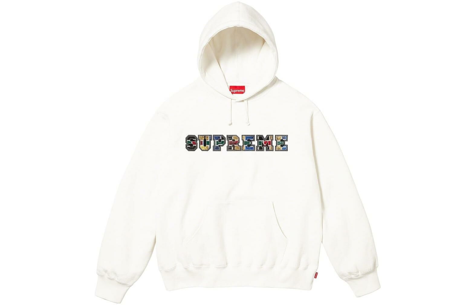 【代購】Supreme Collegiate Patchwork Leather Hooded Sweatshirt