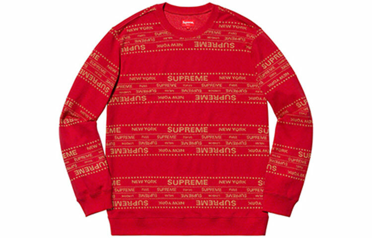 【代購】Supreme Metallic Jacquard Crewneck