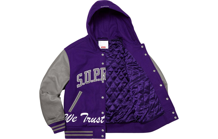 【代購】Supreme King Hooded Varsity Jacket